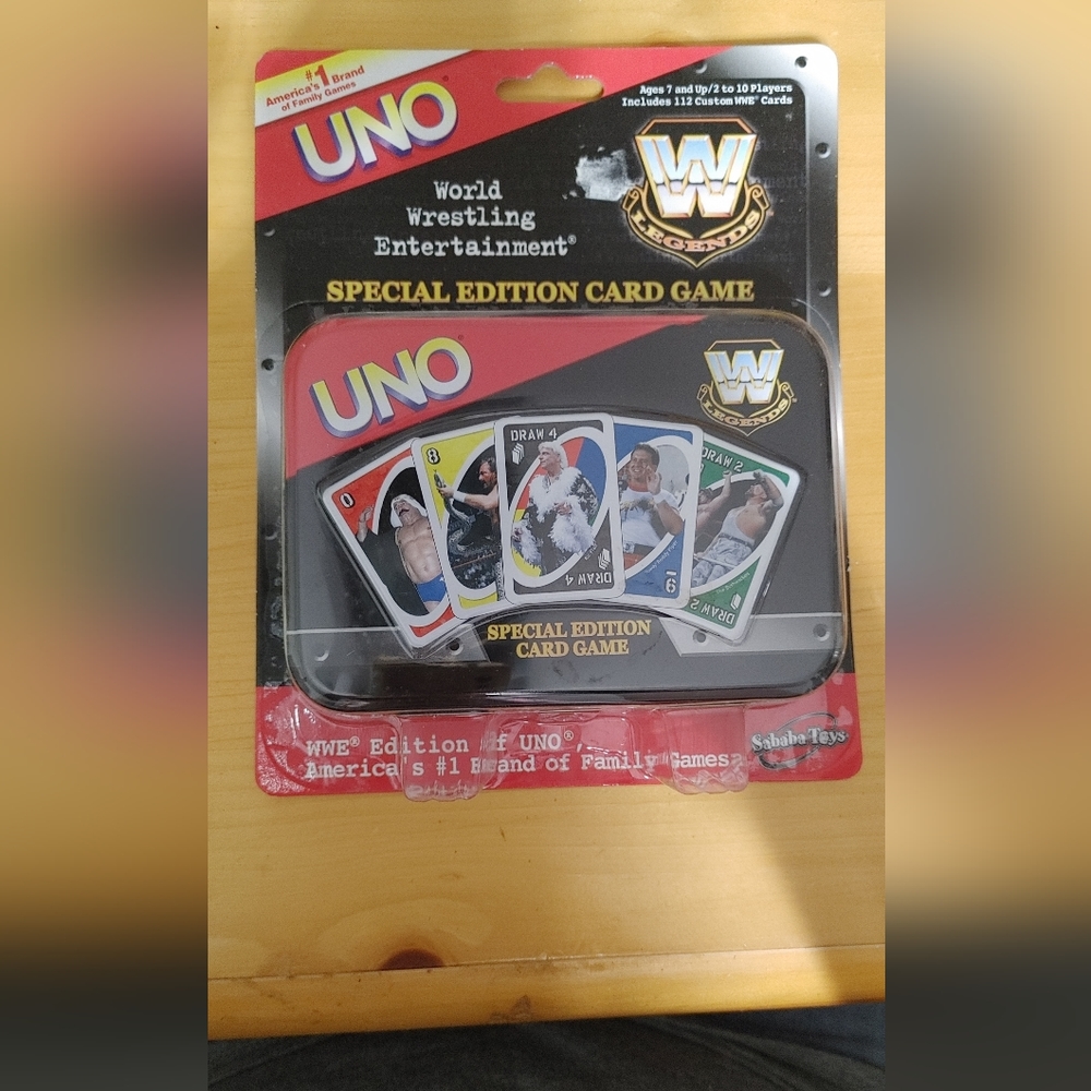 RARE Special Edition NEW Vintage WWE Edition of UNO –  Card Game Tin WWF sealed